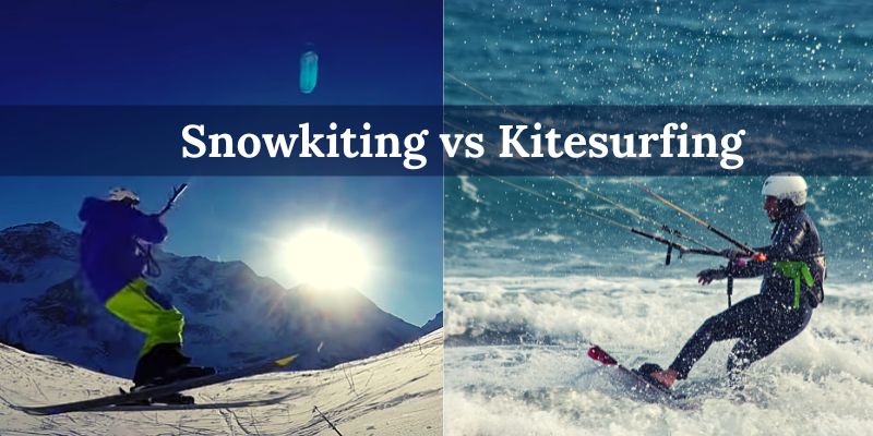 snowkiting vs kitesurfing